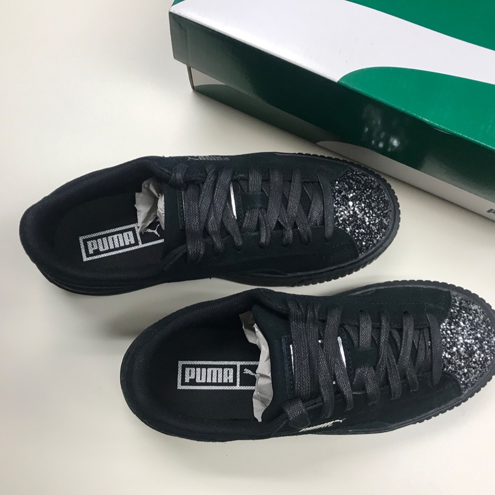 Puma Suede Platform Crushed Gem 365866 01 Size 5.5